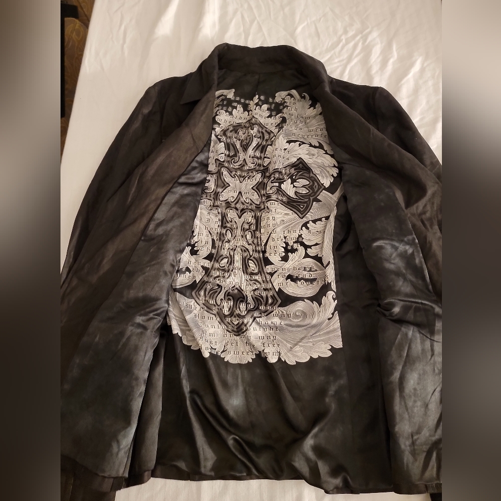 Royal Underground medium black leather Jacket like new